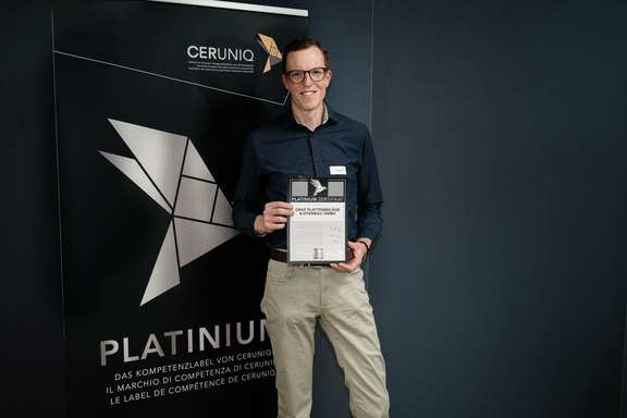 Platinium Label für Keramik Branche
